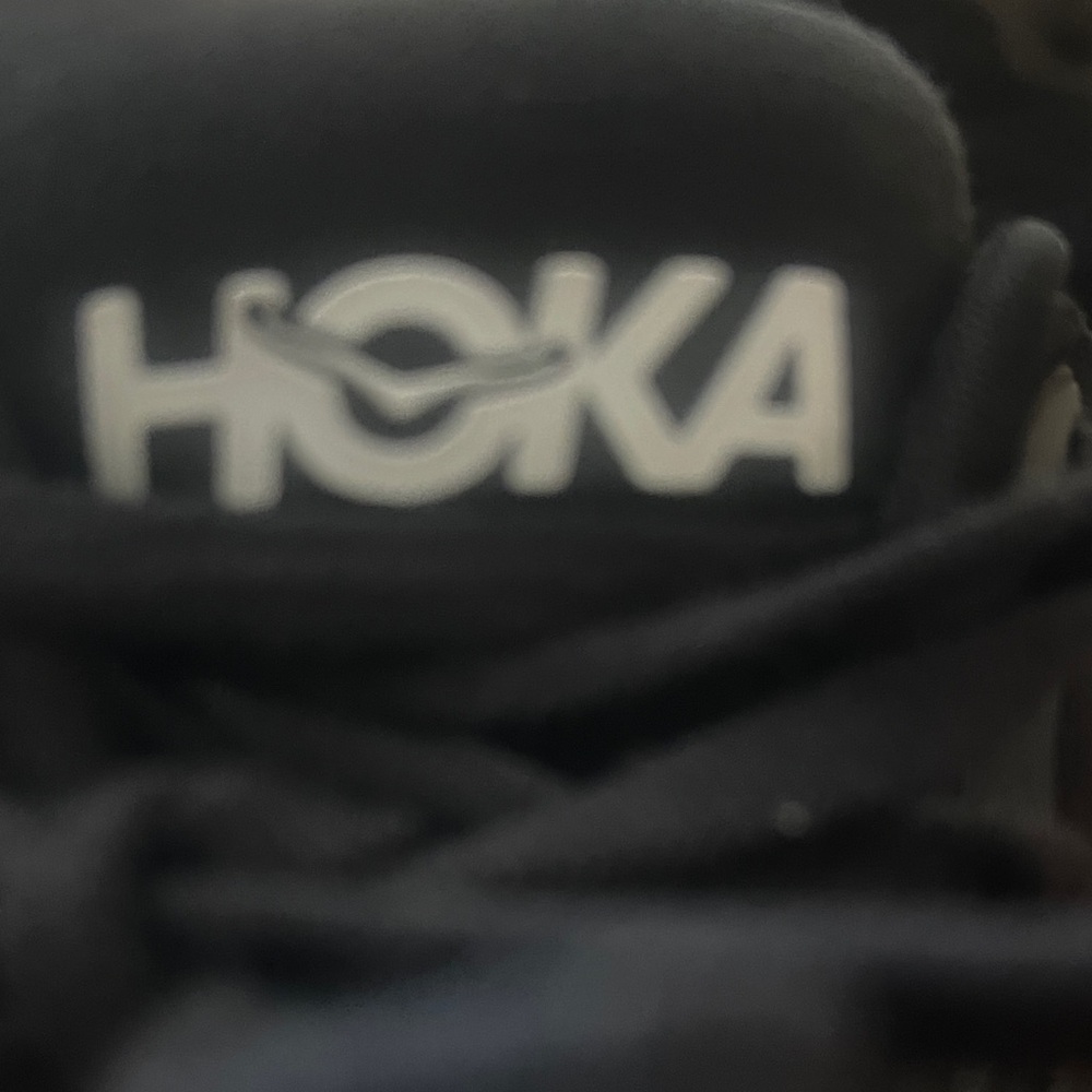 Hoka Black and White Men's Athletic Shoes - Picture 4 of 11